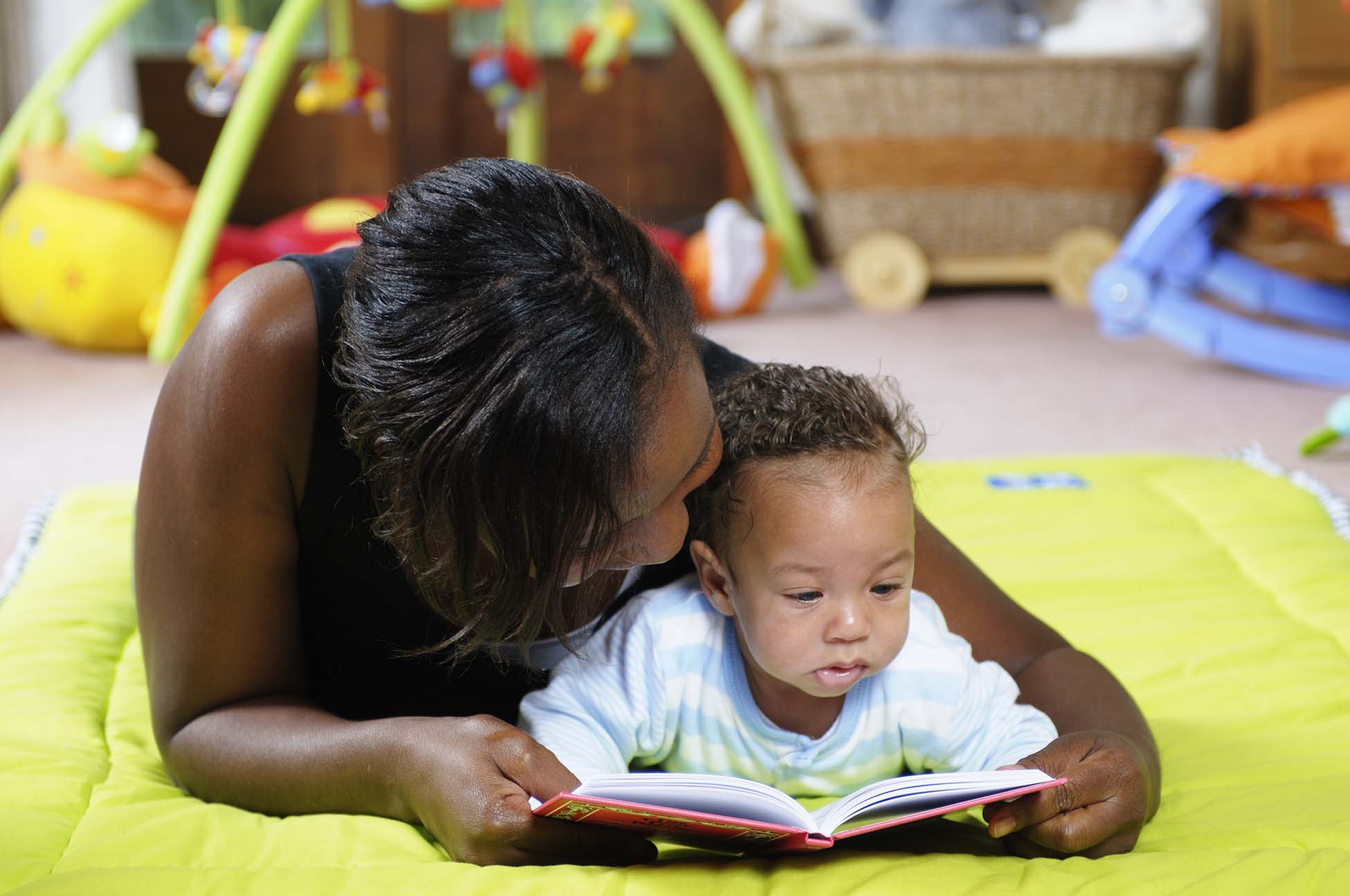 Storytime on the Playmat with Mother and Baby